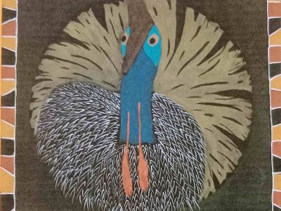 cherie mooner  jagaru  fan palm  acrylic on canvas  2021 x30