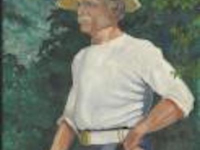 portrait of edmund james banfield  oil on board  by j. loutitt  national library of australia